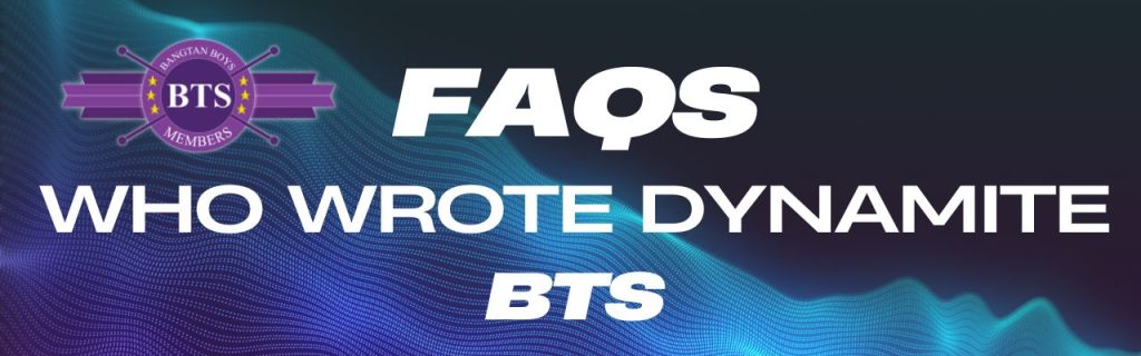 Who Wrote Dynamite BTS?